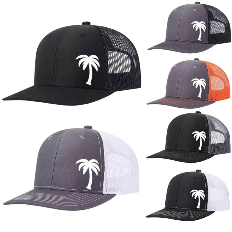 Fishing Hat - Palm Tree Printed Adjustable Baseball Cap